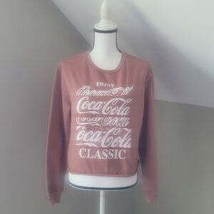 Coca Cola Womens Crop Sweatshirt